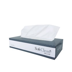 Deluxe Facial Tissue 2 Ply Soft Clean