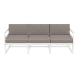 4242267 - Mykonos Lounge Sofa White with Brown Cushions 750mm