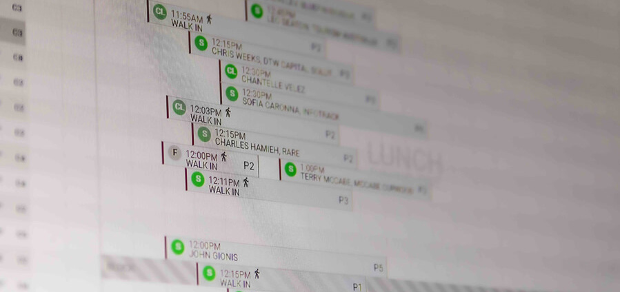Example of the Now Book It calendar showing multiple reservations