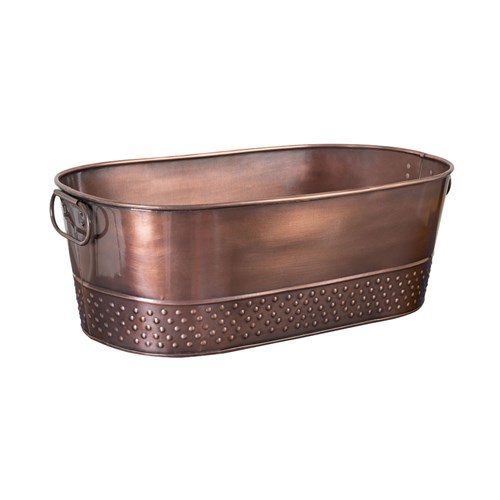 2005006 - Beverage Tub Oval Antique Copper 525mm
