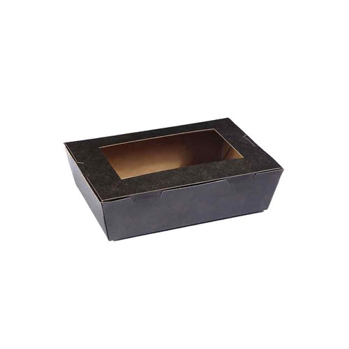 Window Lunch Box Small Black 150x100x45mm