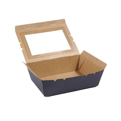 Window Lunch Box Large Black 195x140x65mm