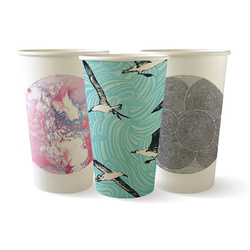 BioCup Art Series Single Wall Cups 510ml 16oz 90mm