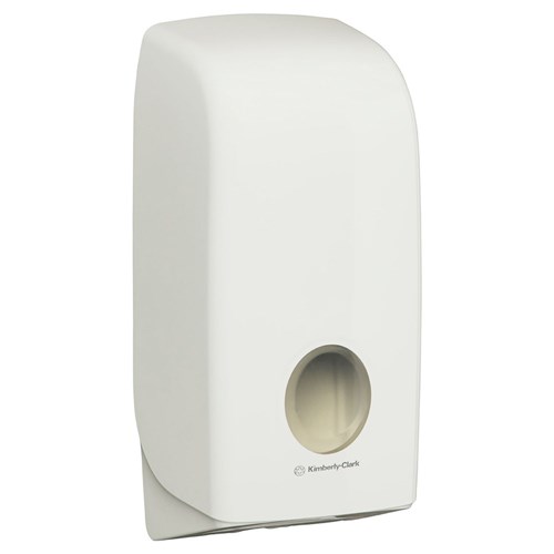 Aquarius Plastic Interleaf Toilet Tissue Dispenser White